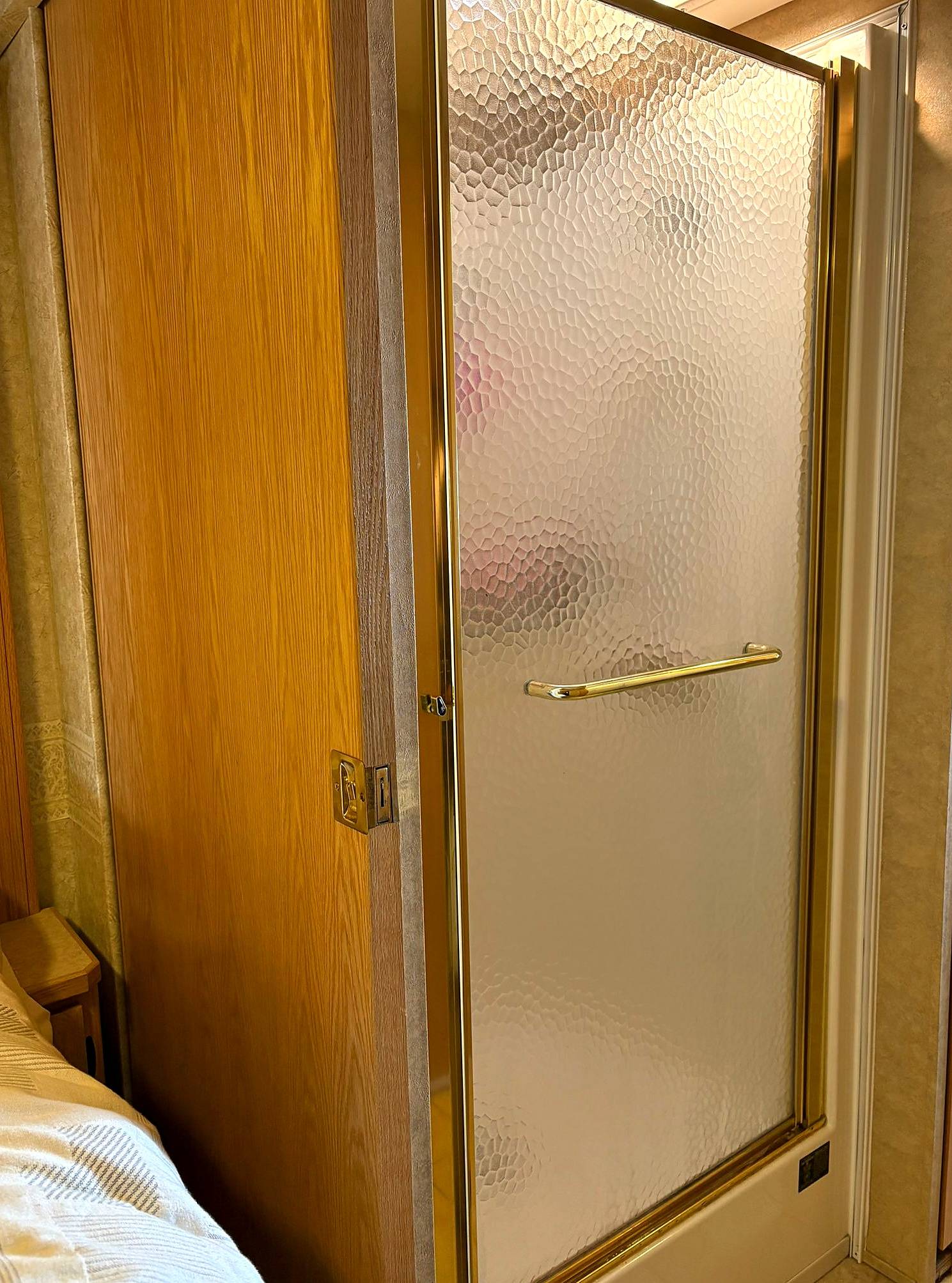 Shower with door closed